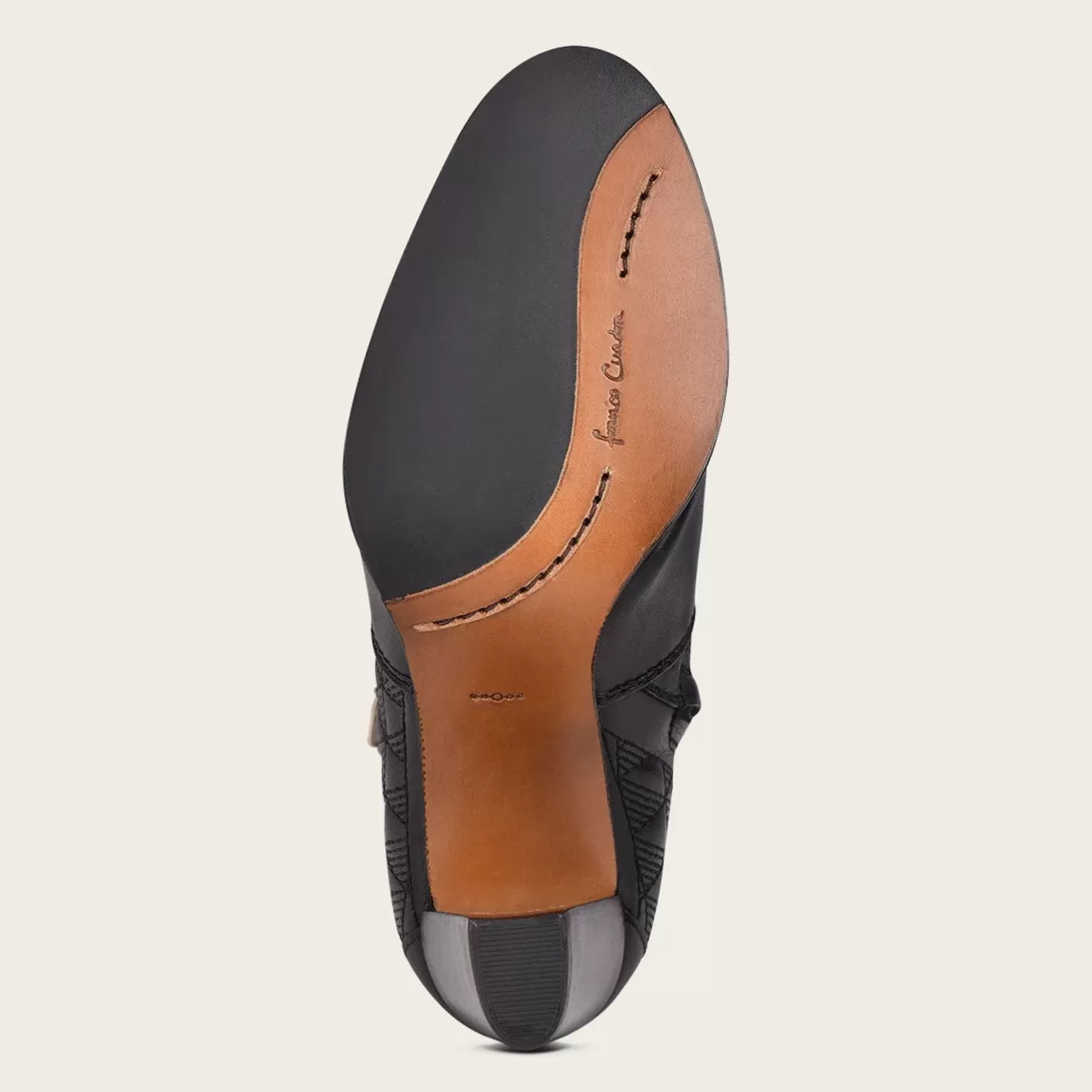 Cuadra Black Booties For Women. Made Of Leather With Geometric Details And Austrian Crystals Sale