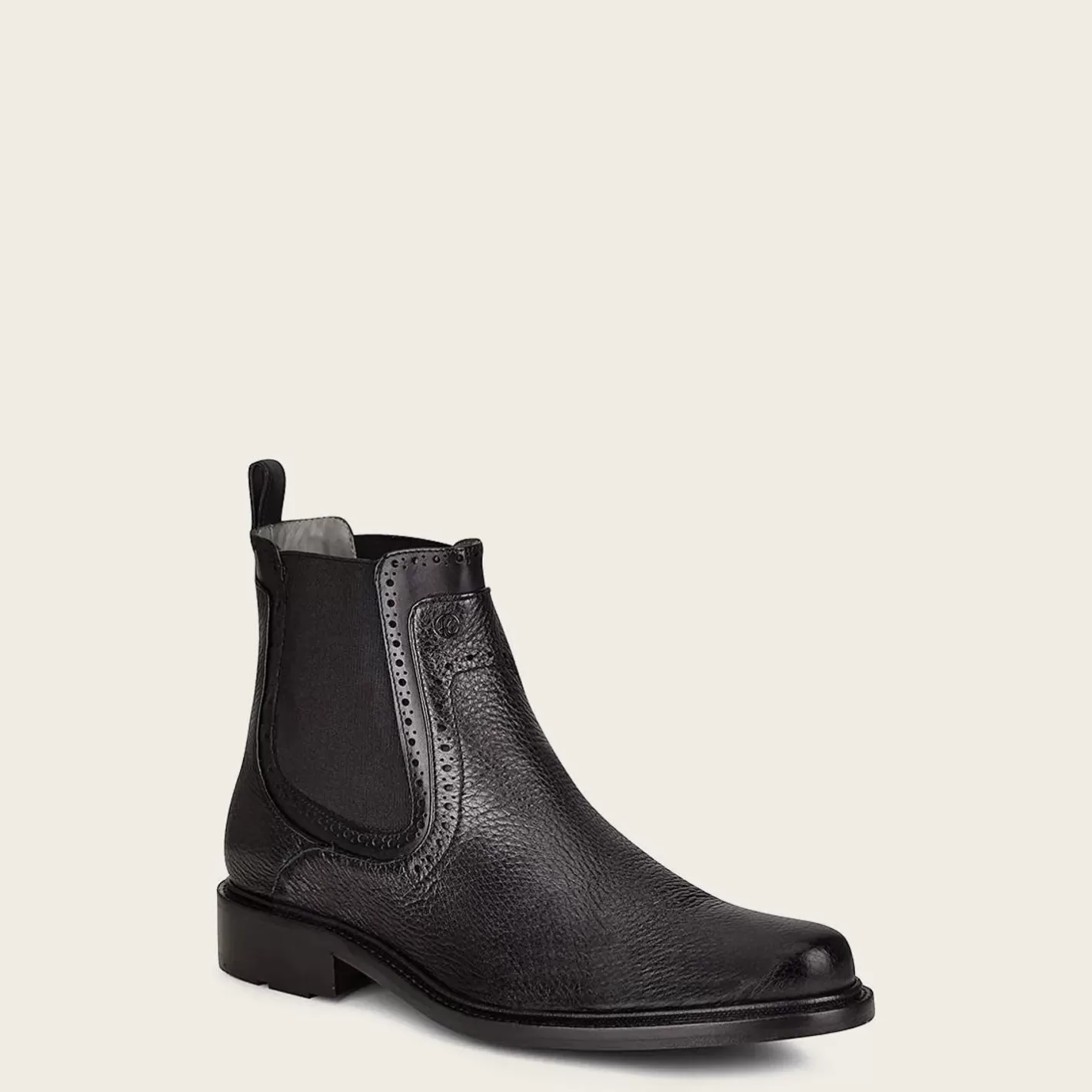 Cuadra Black Deer Leather Chelsea Boots By Franco Flash Sale