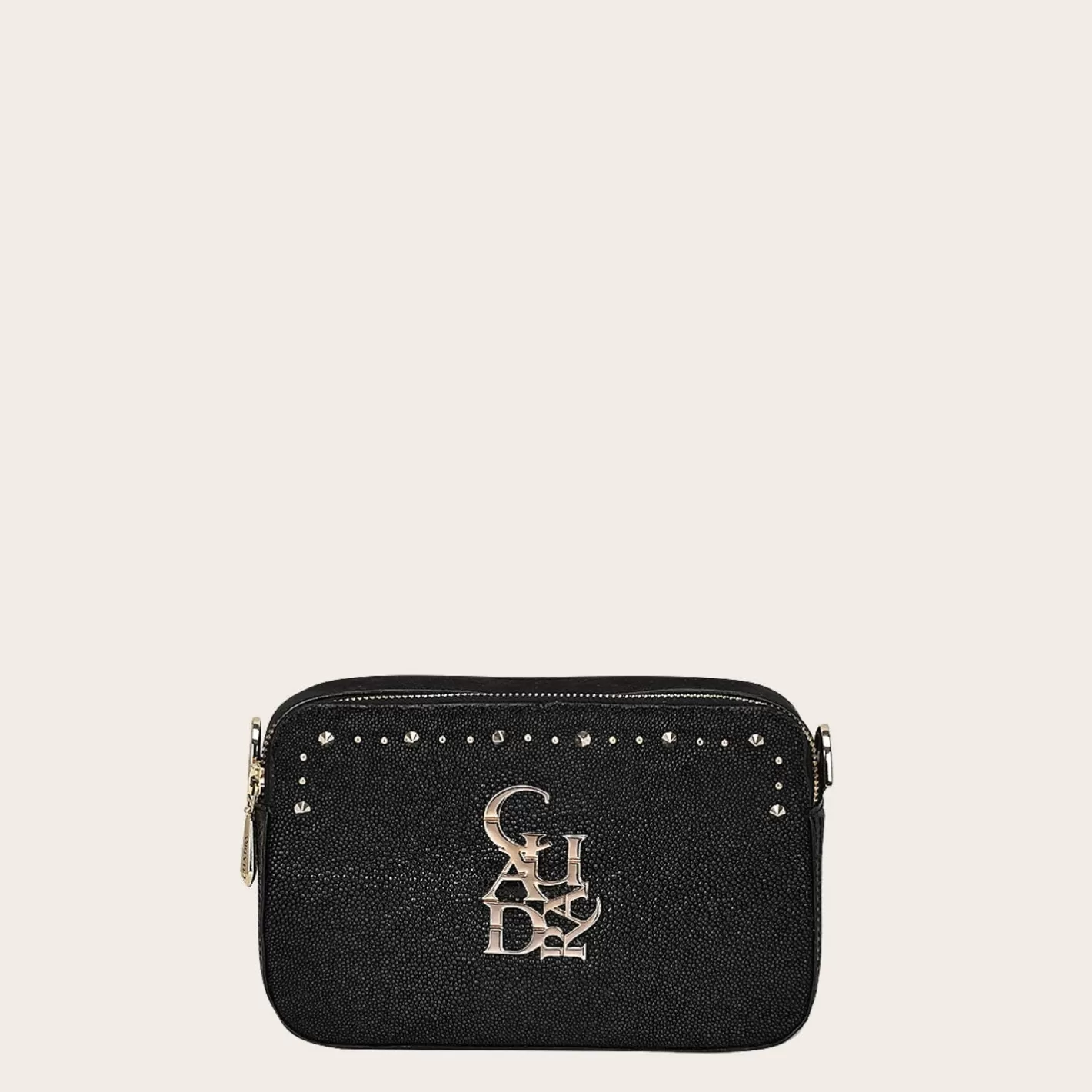 Cuadra Black Exotic Leather Crossbody Bag Sale