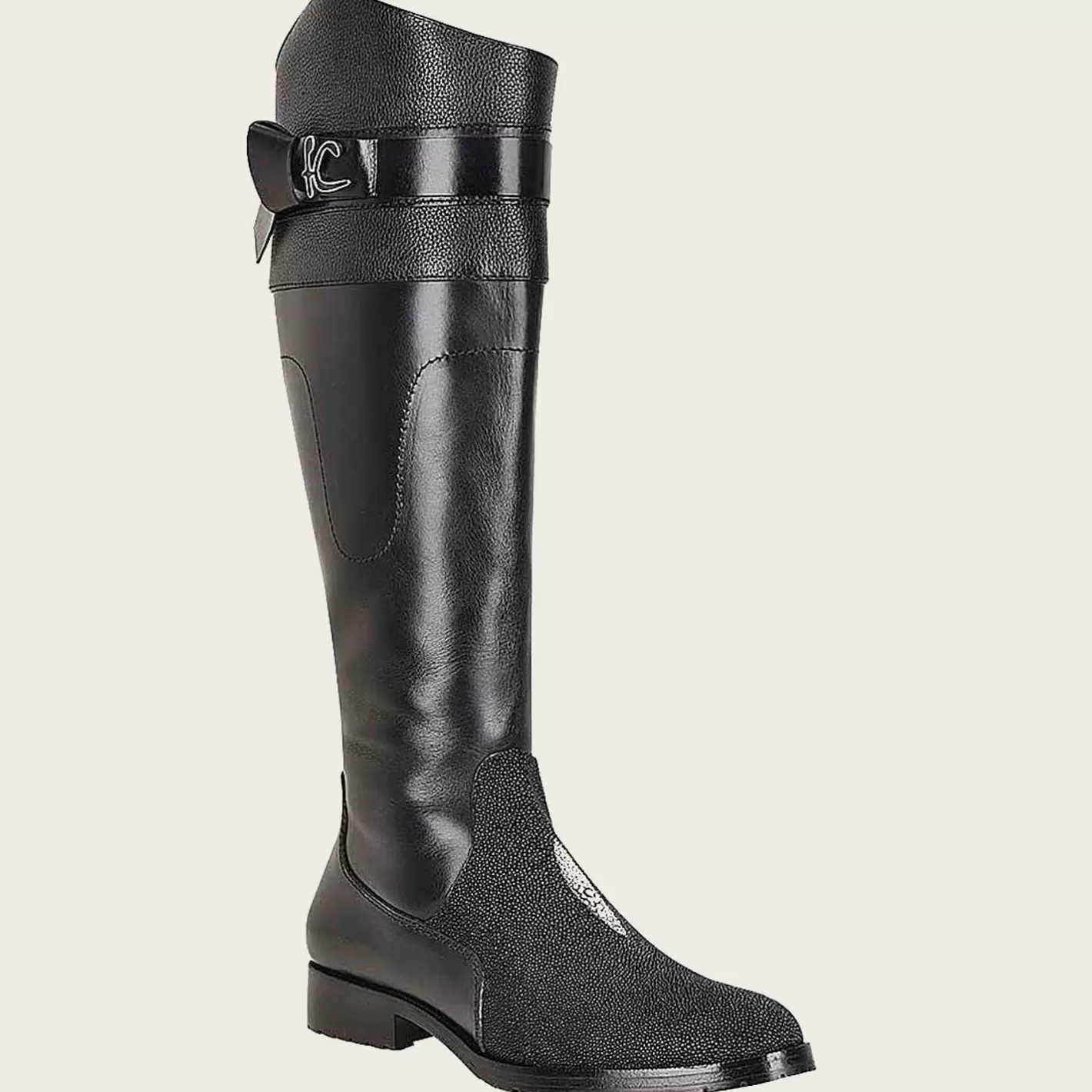 Cuadra Black Exotic Stingray Riding Boot Clearance