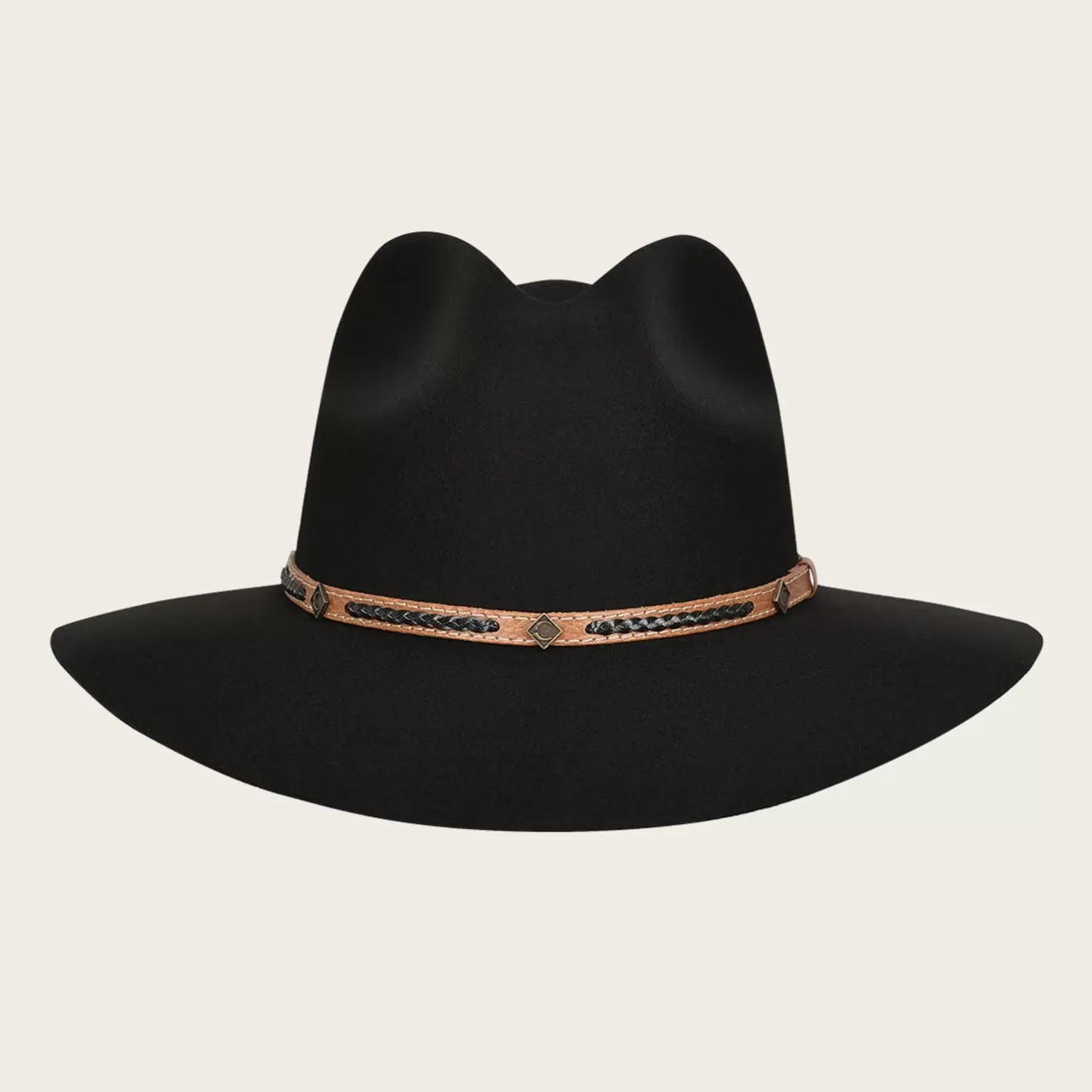 Cuadra Black Wool Hat With Decorated Belt Shop