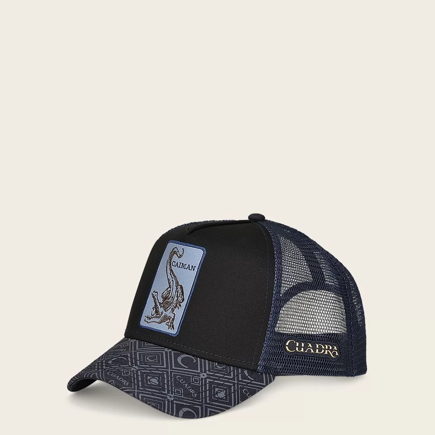 Cuadra Blue Snapback Cap With Alligator Patch Best Sale