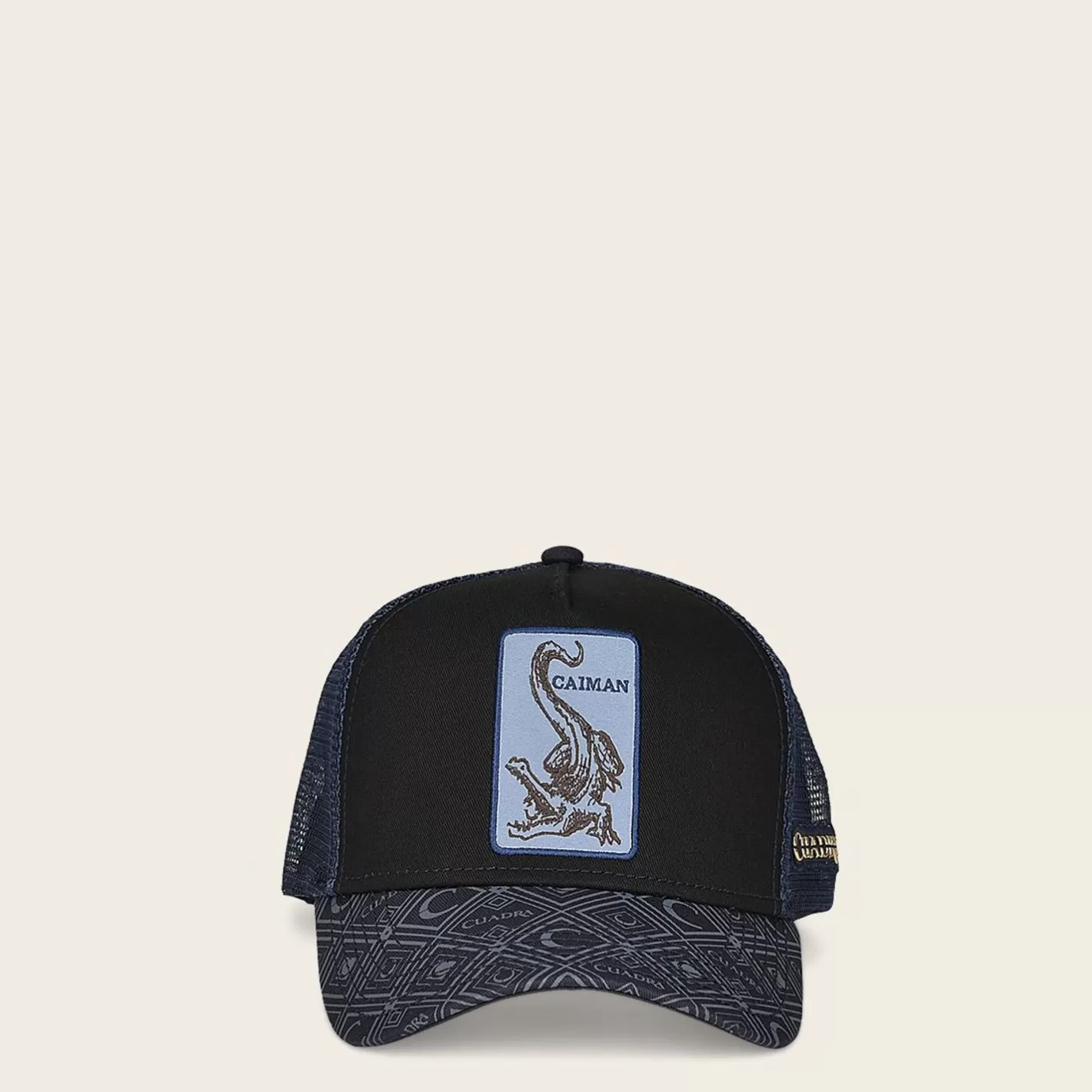 Cuadra Blue Snapback Cap With Alligator Patch Best Sale