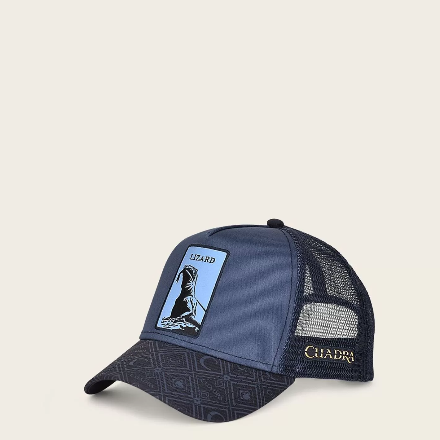 Cuadra Blue Snapback Cap With Lizzard Patch Outlet