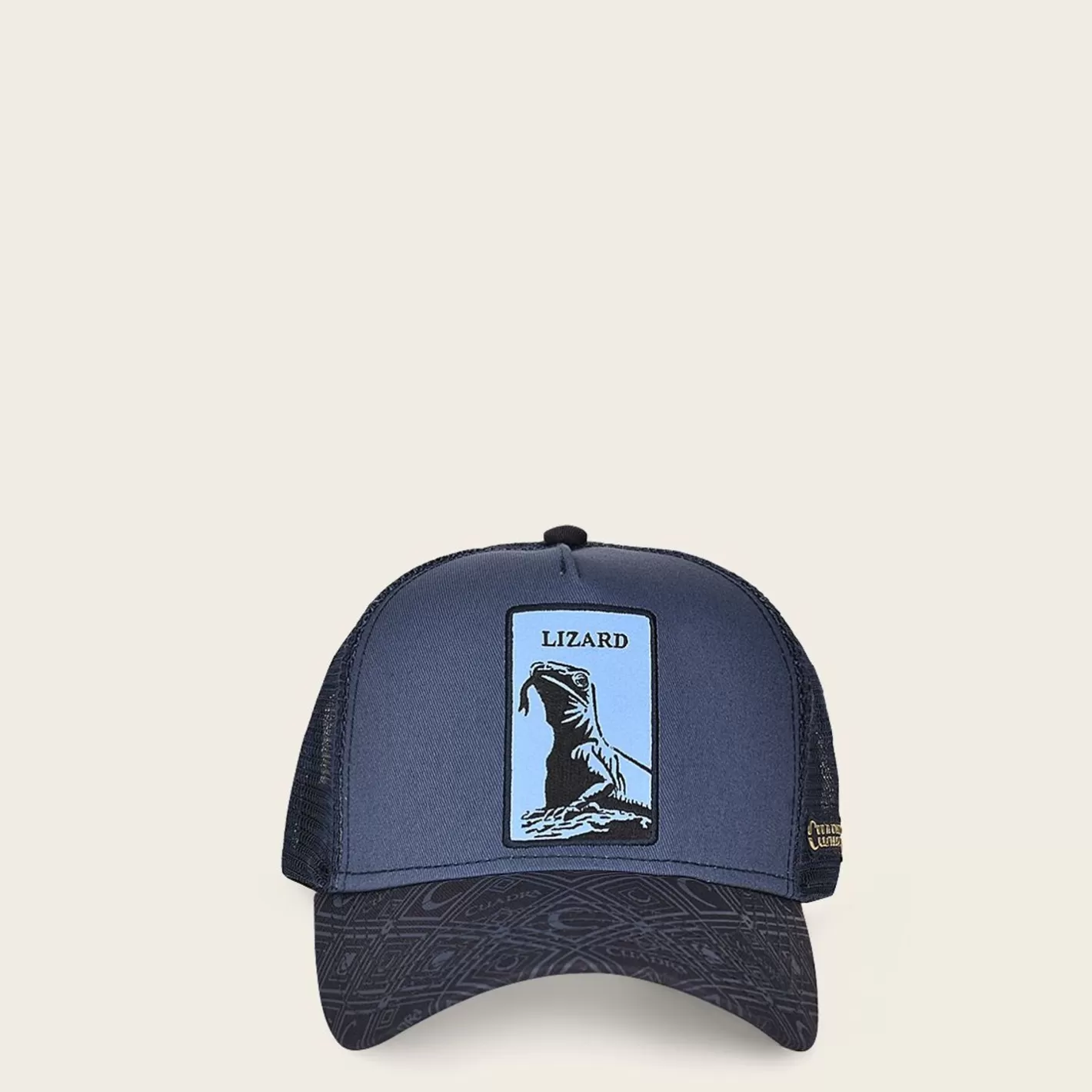 Cuadra Blue Snapback Cap With Lizzard Patch Outlet