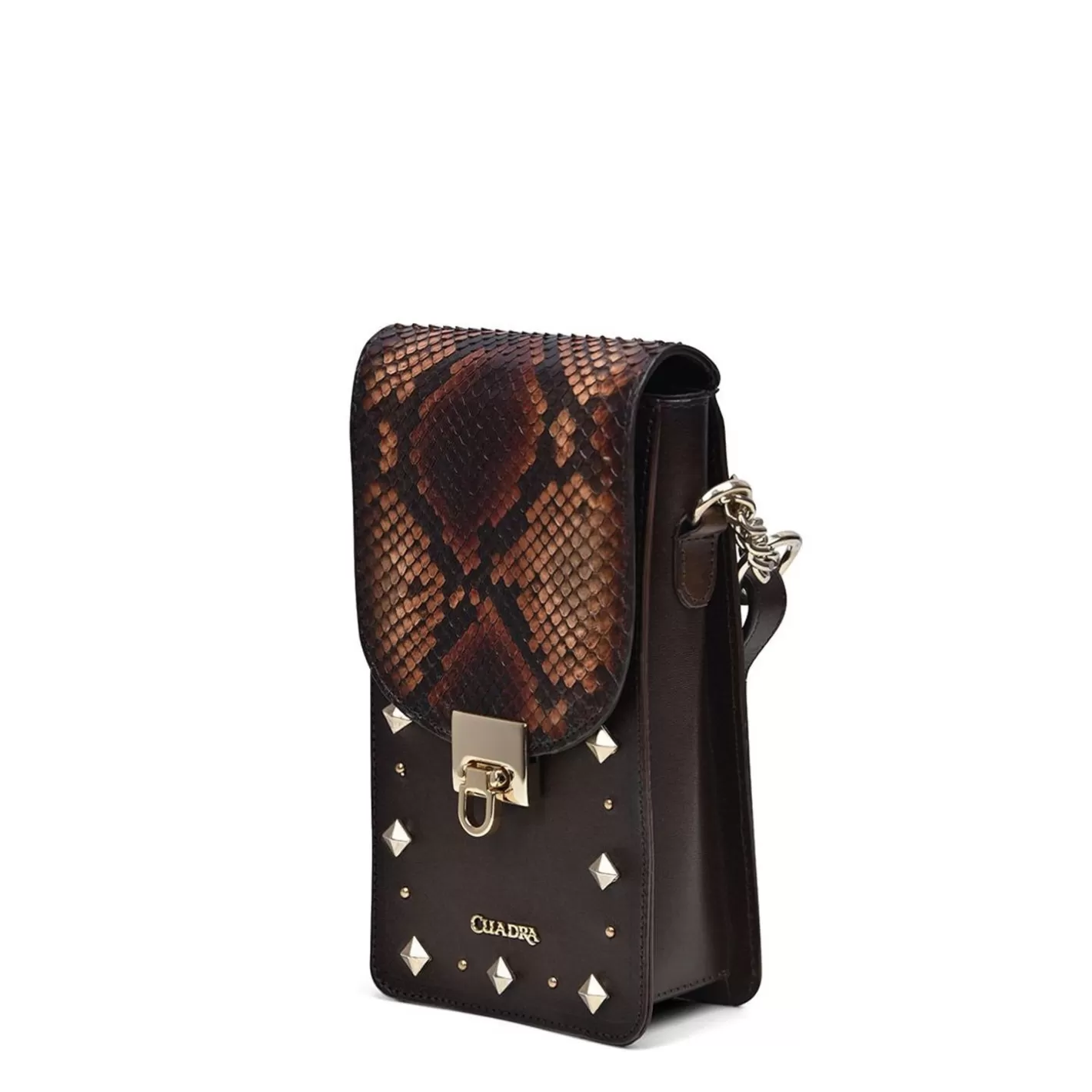 Cuadra Brown Exotic Leather Cell Phone Bag Hot