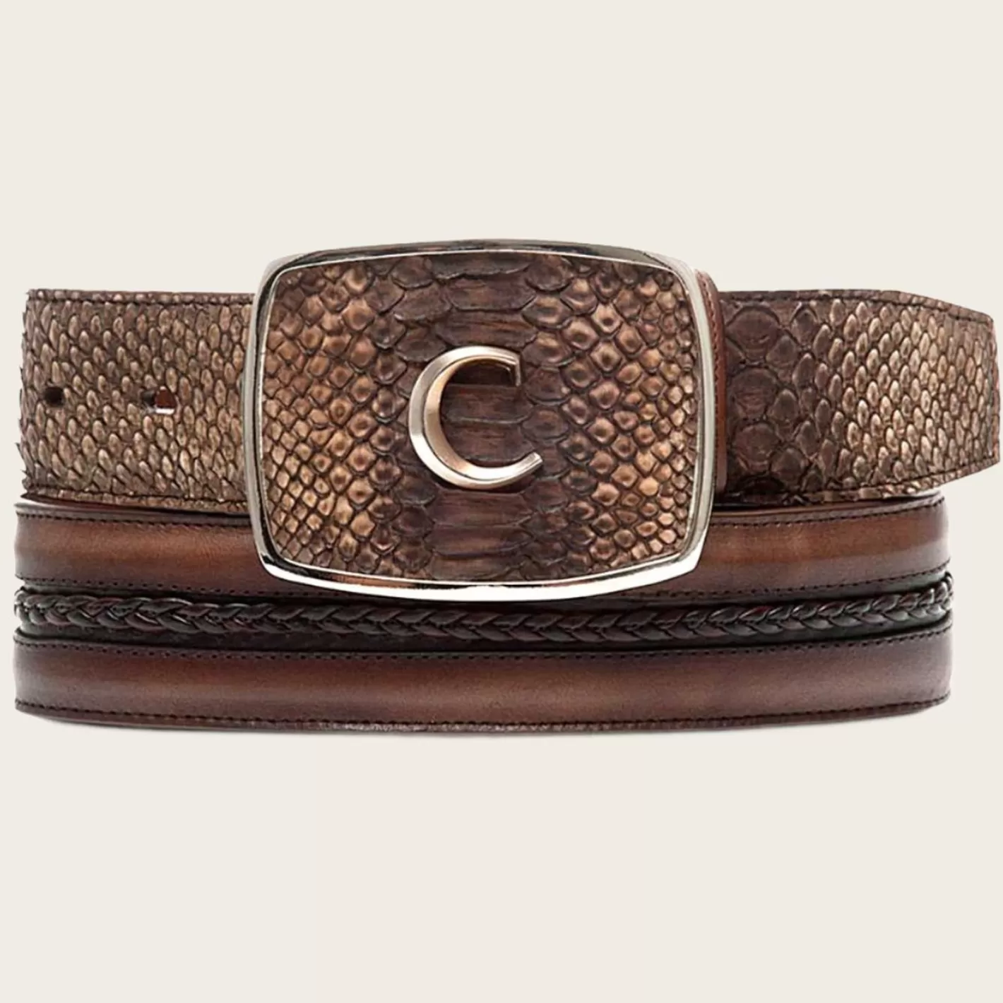 Cuadra Brown Exotic Leather Cowboy Belt New