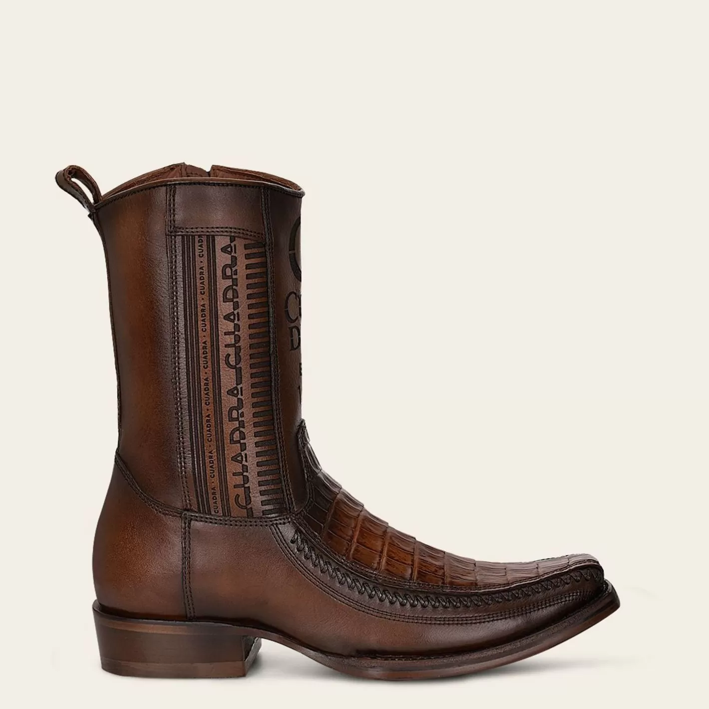 Cuadra Brown Exotic Leather Cowboy Boots Flash Sale