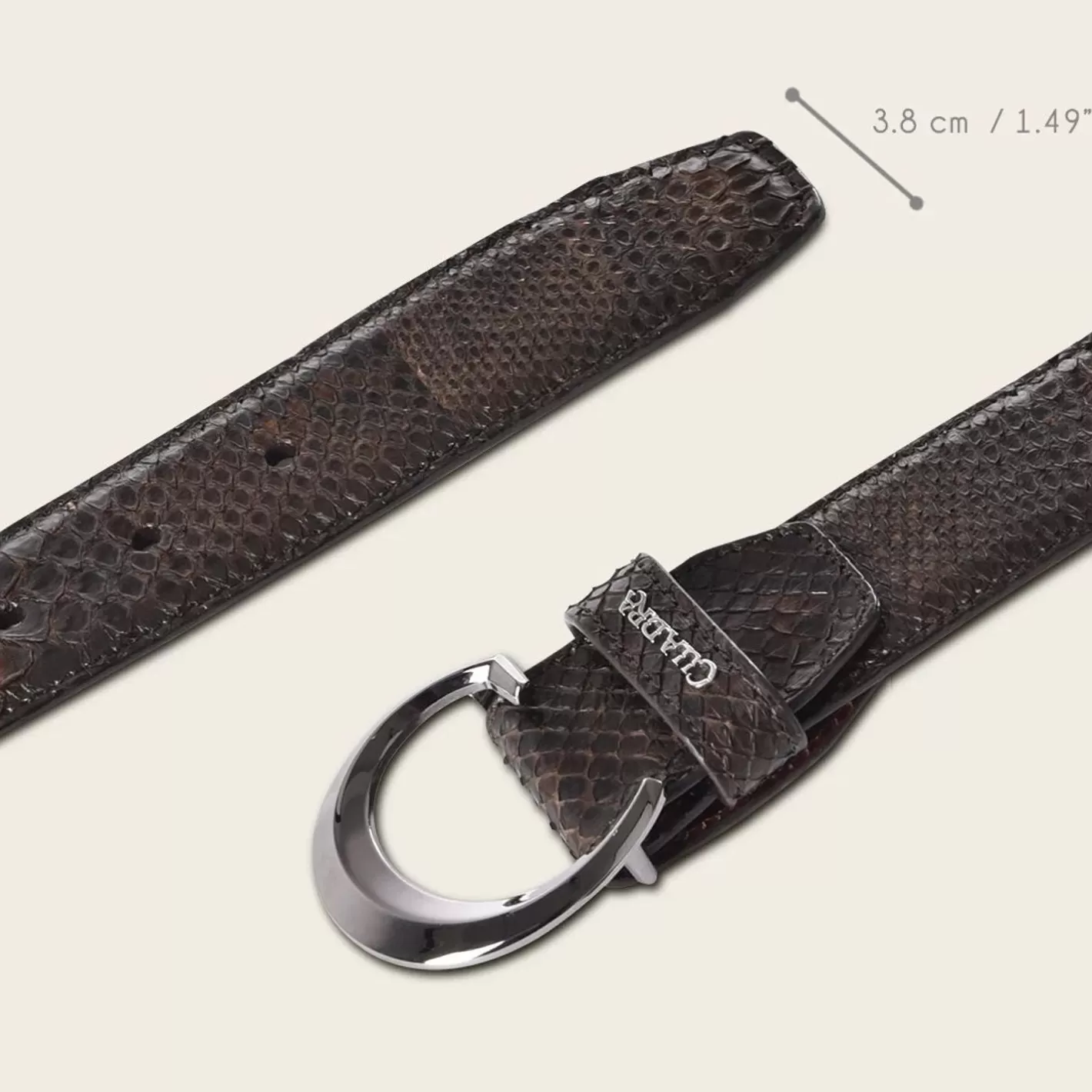 Cuadra Casual Brown Exotic Leather Belt With Gradient Color Finish Best