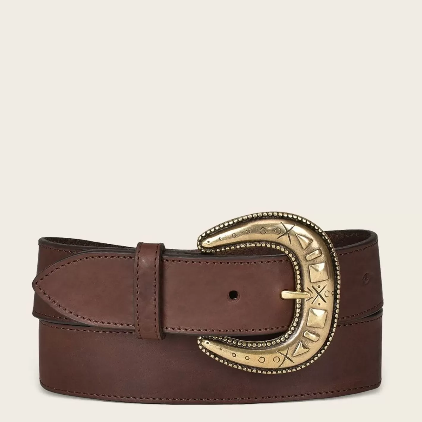 Cuadra Casual Brown Leather Cowboy Belt Store