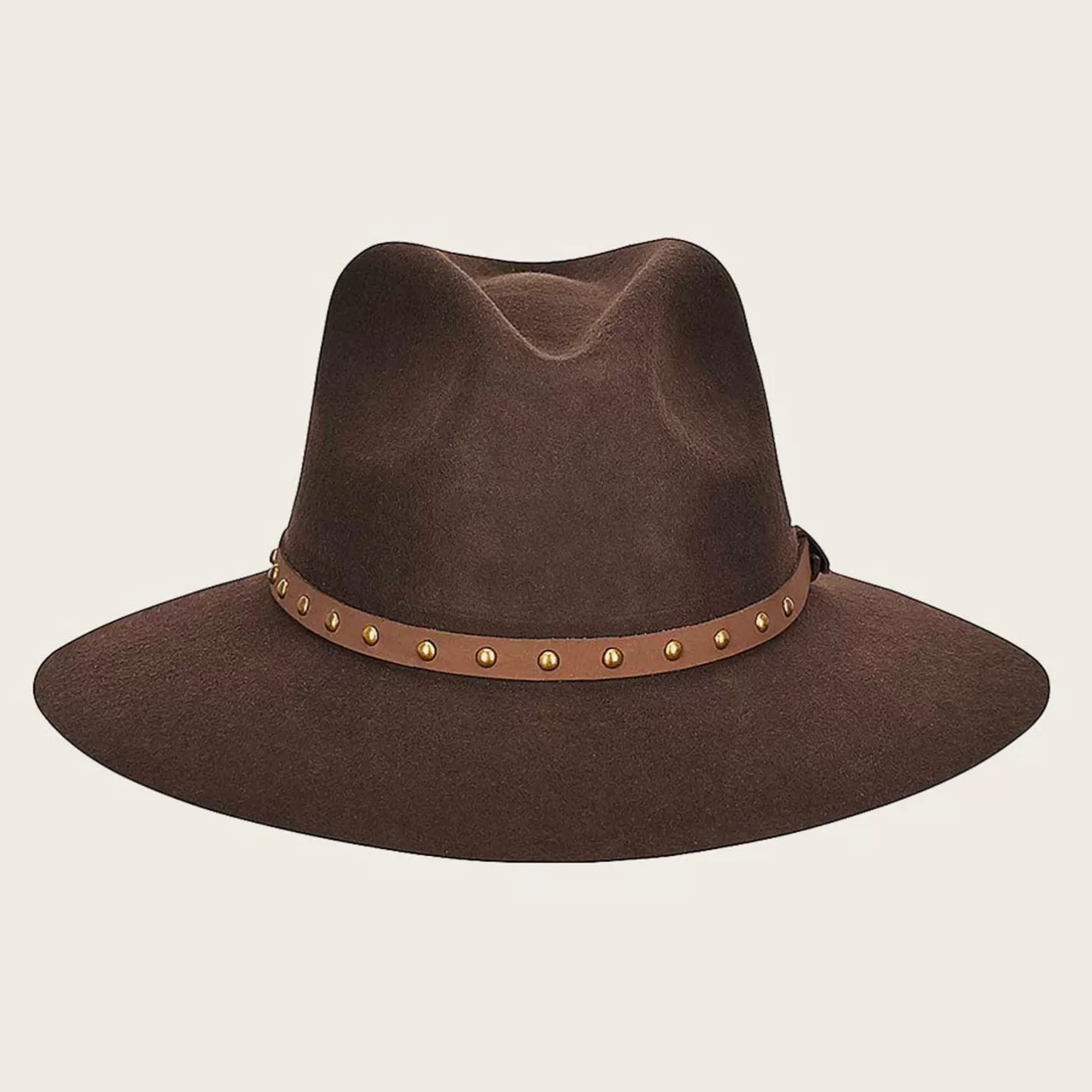 Cuadra Chocolate Brown Safari Wool Hat With Leather Headband Best Sale