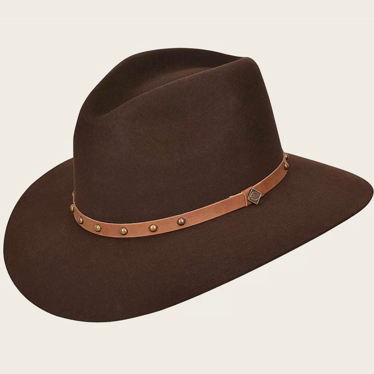 Cuadra Chocolate Brown Safari Wool Hat With Leather Headband Best Sale