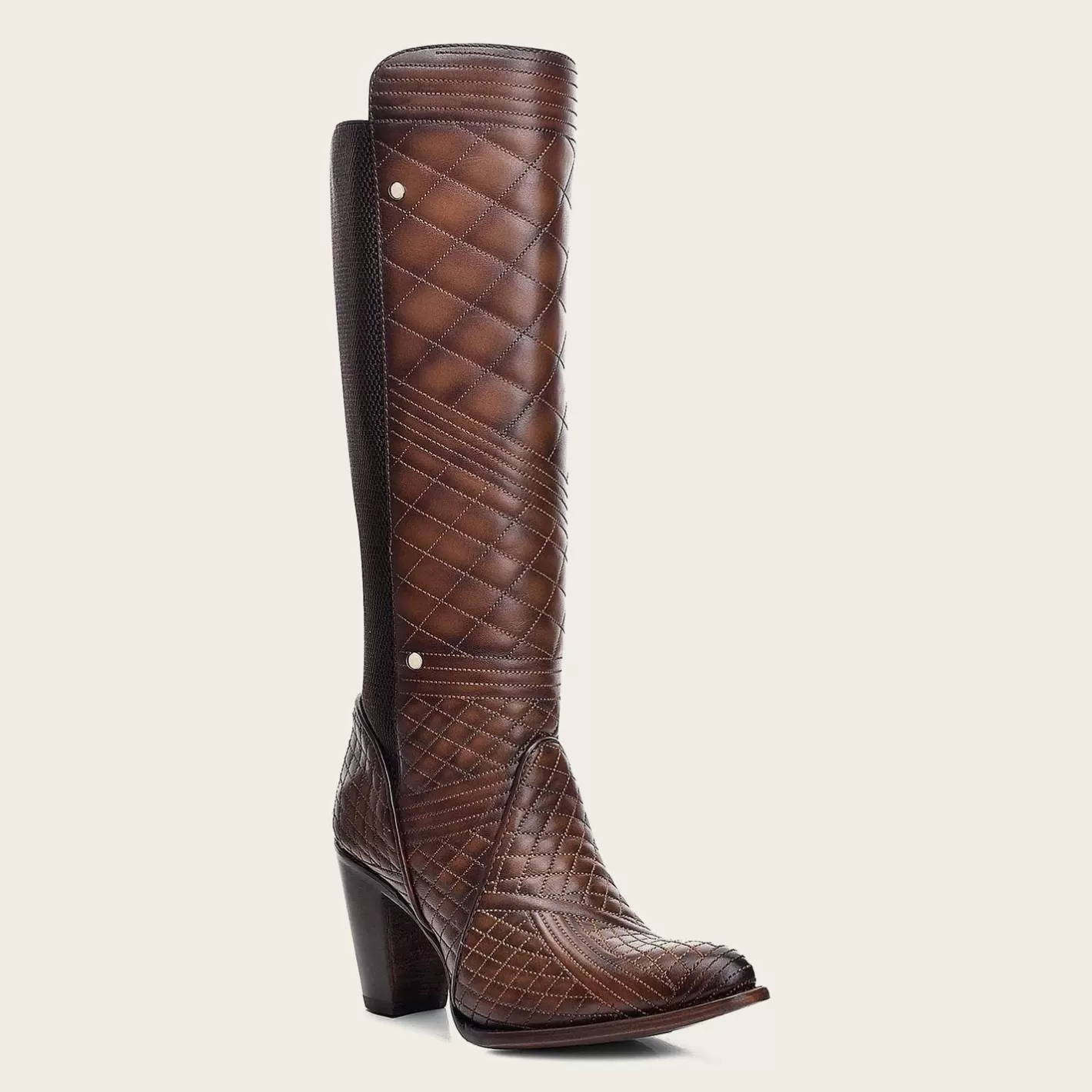 Cuadra Embroidered Brown Leather Boot New