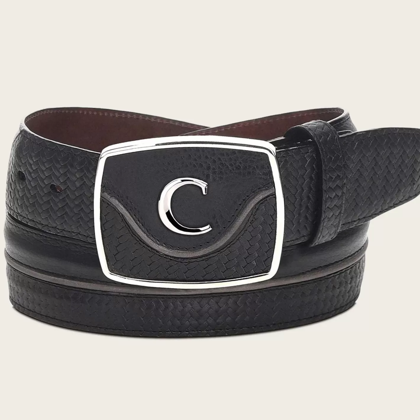 Cuadra Engraved Black Leather Western Belt Best