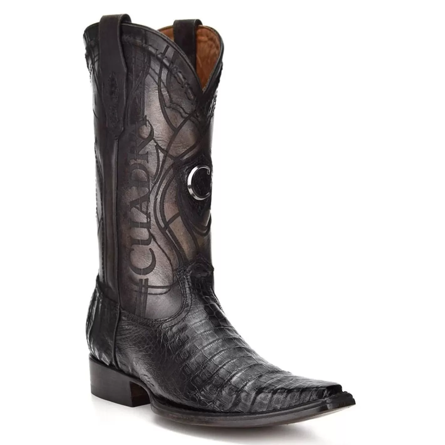 Cuadra Engraved Cayman Leather Western Boots New