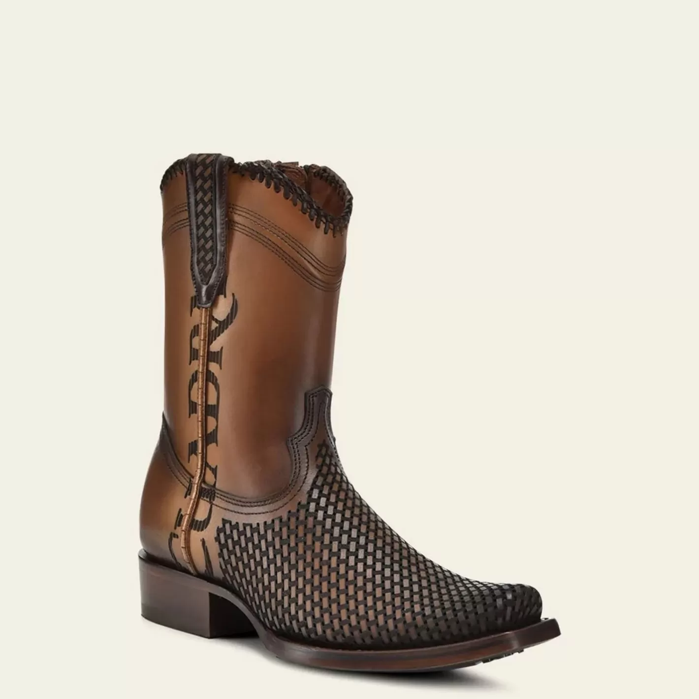 Cuadra Engraved Honey Leather Casual Boot Flash Sale