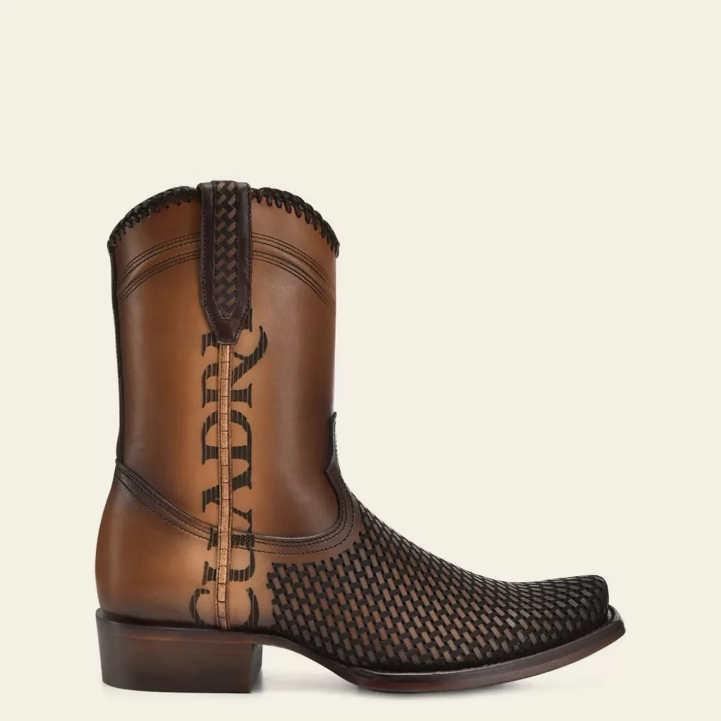 Cuadra Engraved Honey Leather Casual Boot Flash Sale