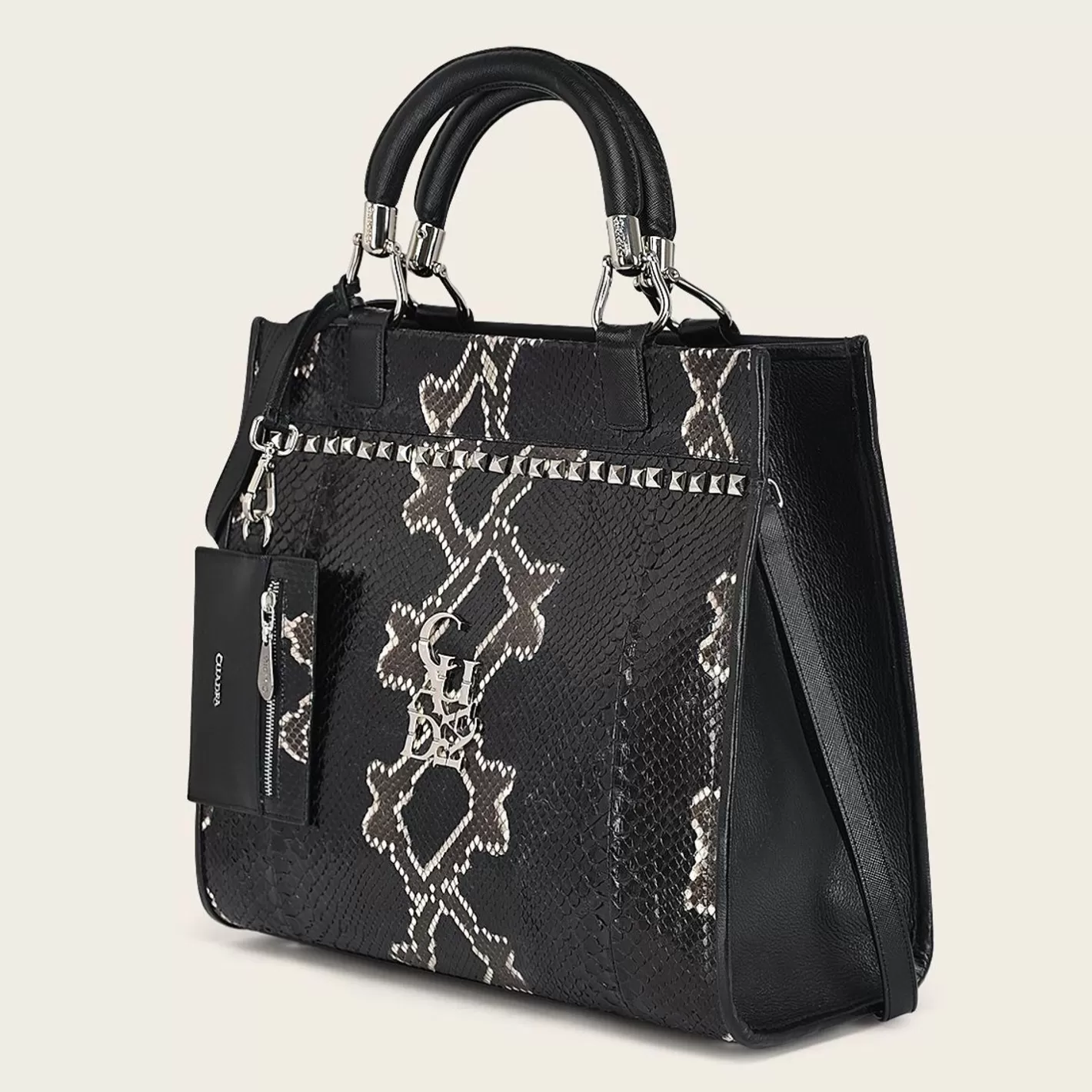 Cuadra Full Exotic Black Leather Handbag Shop