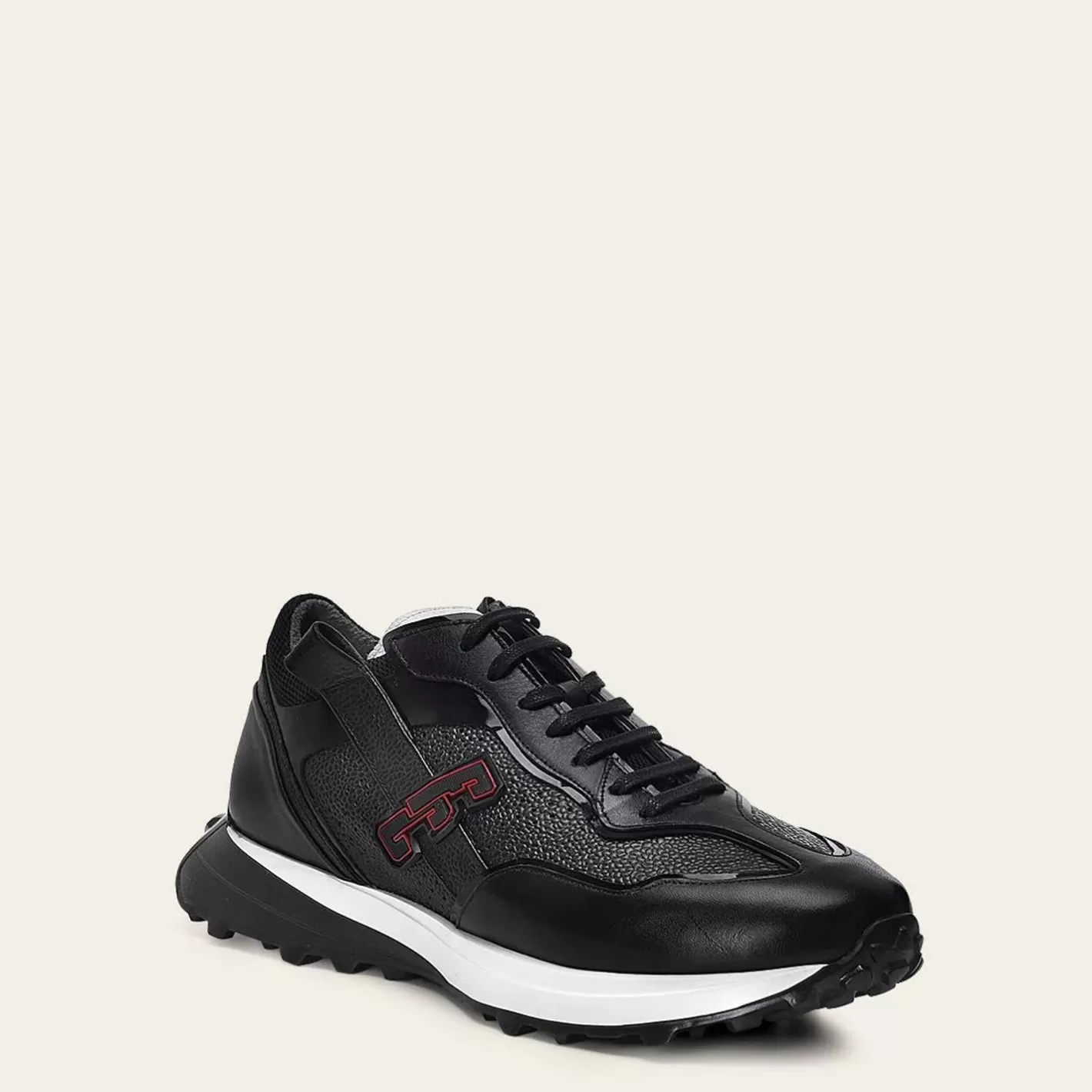 Cuadra Genuine Black Leather Sneakers With Eva Sole Outlet