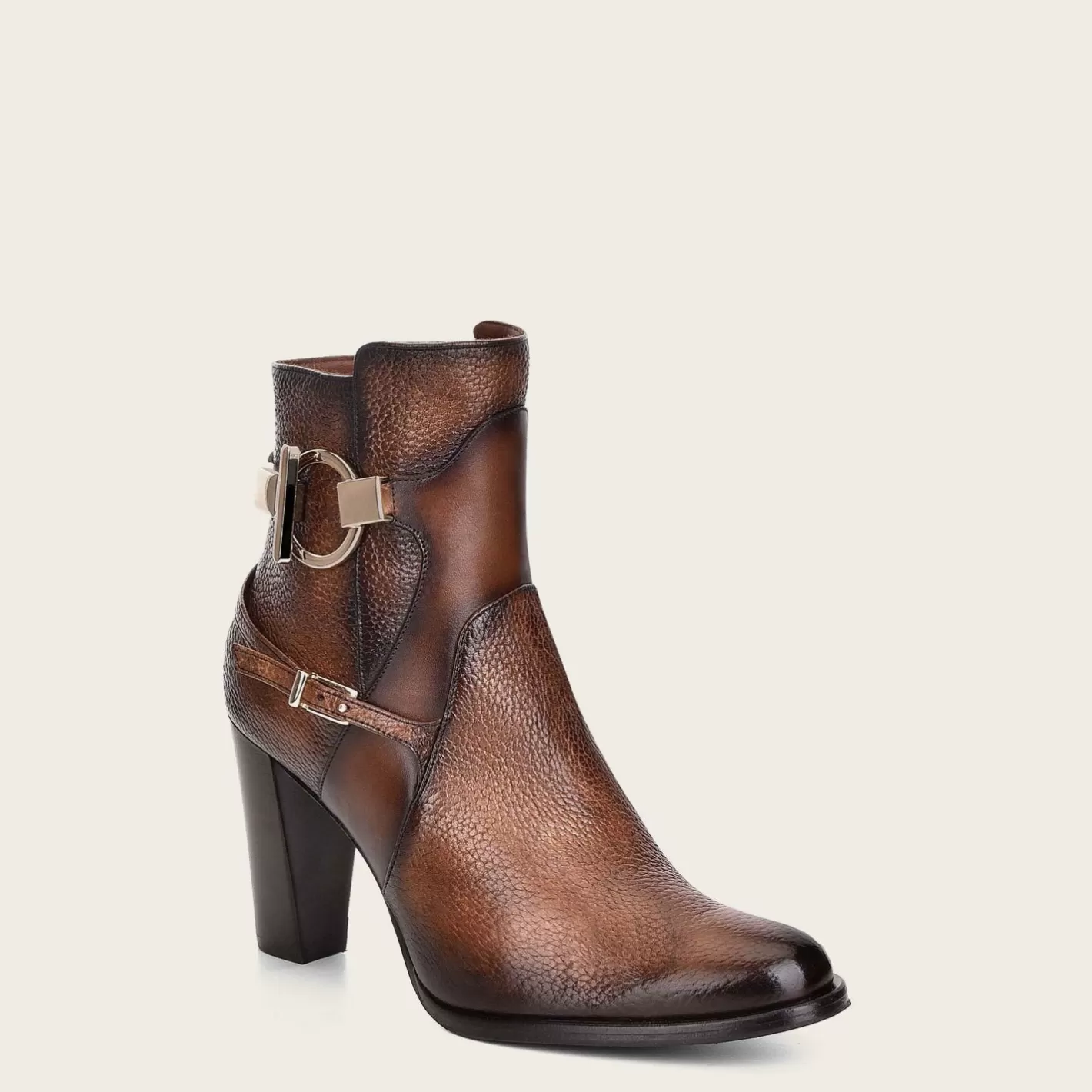 Cuadra Genuine Deer Honey Leather Bootie Discount