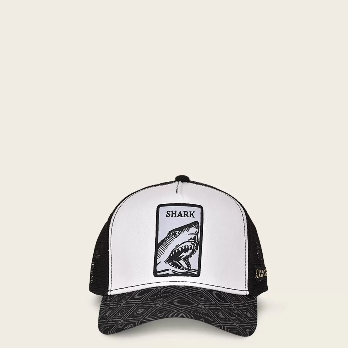 Cuadra Grey Snapback Cap With Shark Patch For Men Store