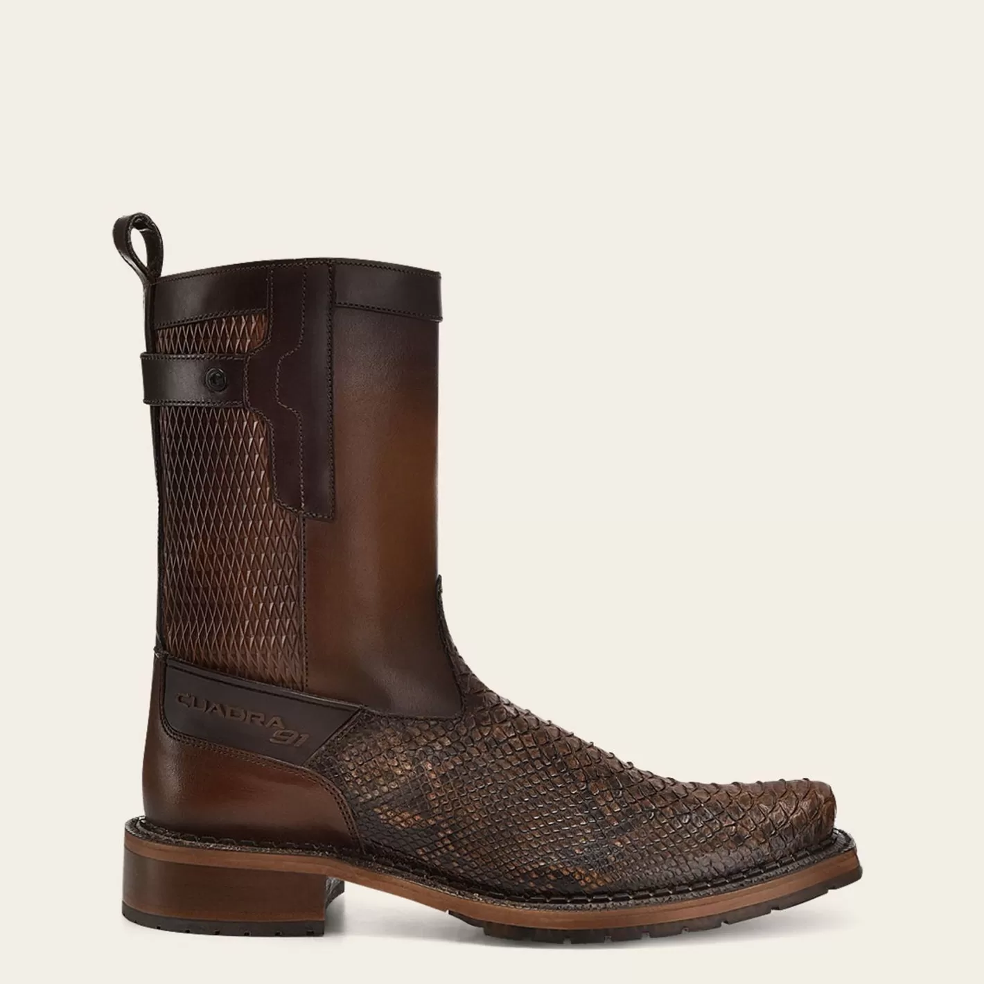 Cuadra Handcrafted Honey Exotic Leather Boot Shop