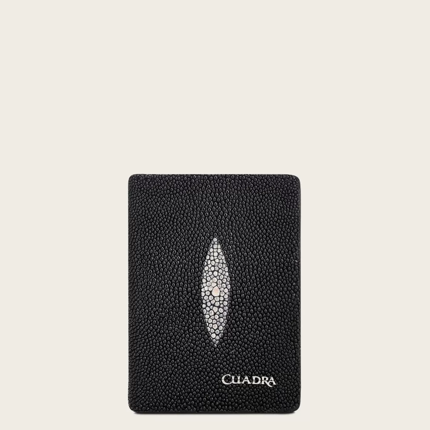 Cuadra Handmade Black Bifold Leather Cardholder Clearance