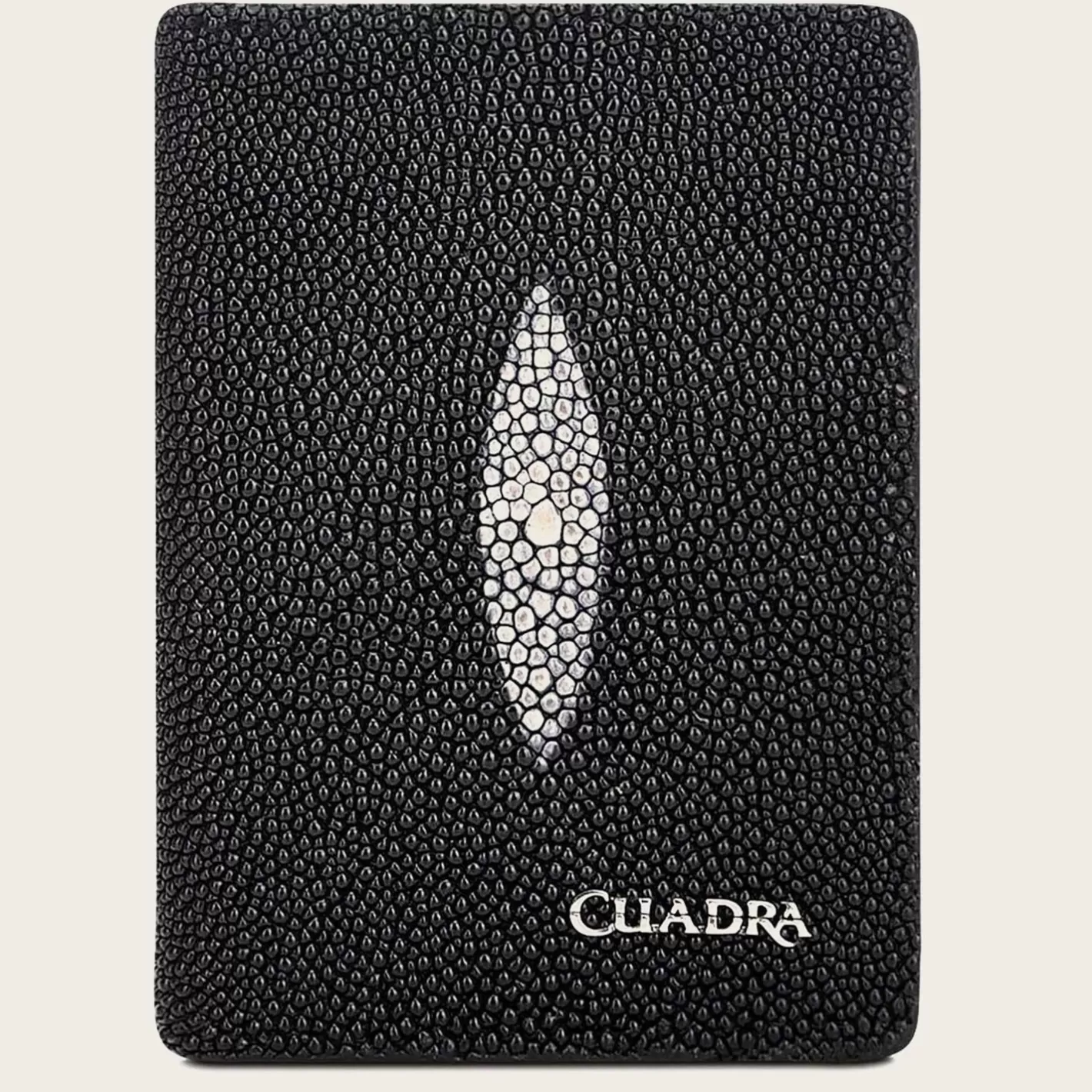 Cuadra Handmade Black Bifold Leather Cardholder Clearance