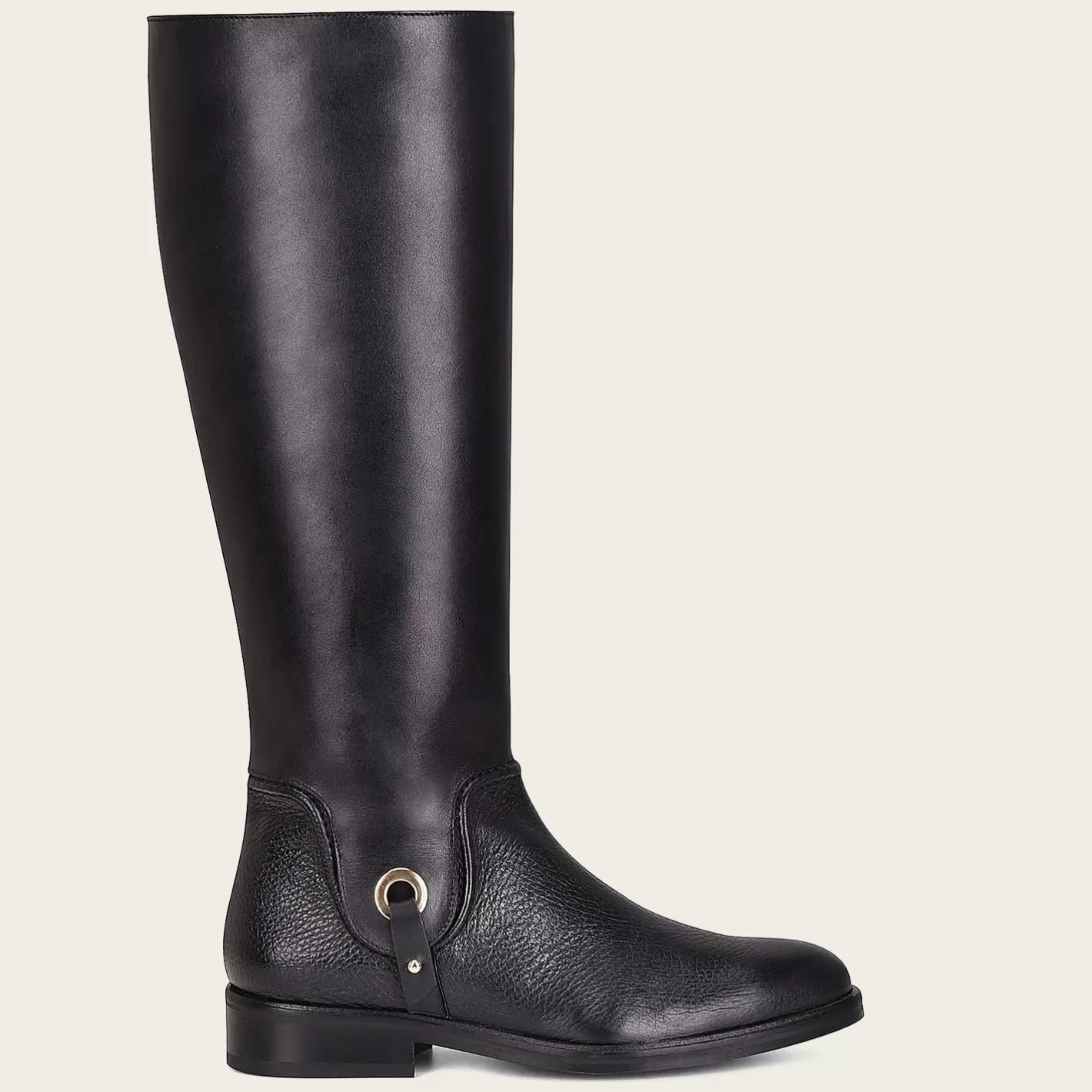 Cuadra Hand-Painted Black Leather Riding Boot Best