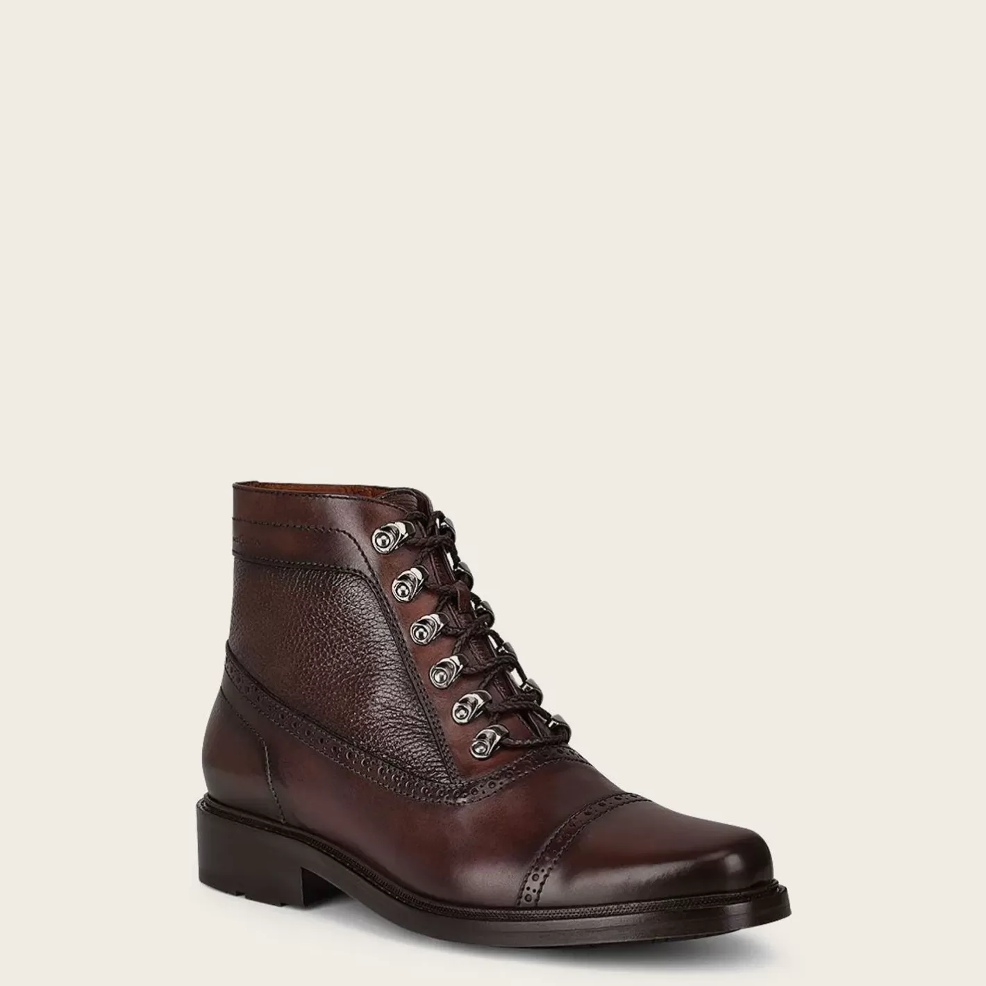 Cuadra Hand-Painted Dark Brown Leather Ankle Boots By Franco Online