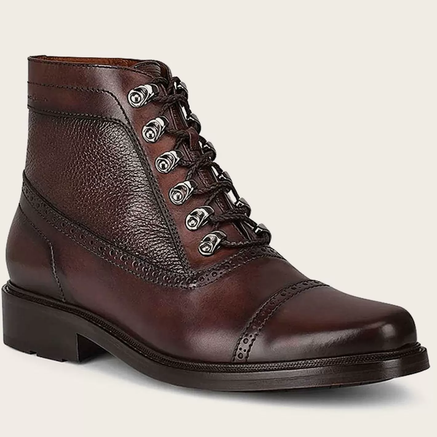 Cuadra Hand-Painted Dark Brown Leather Ankle Boots By Franco Online