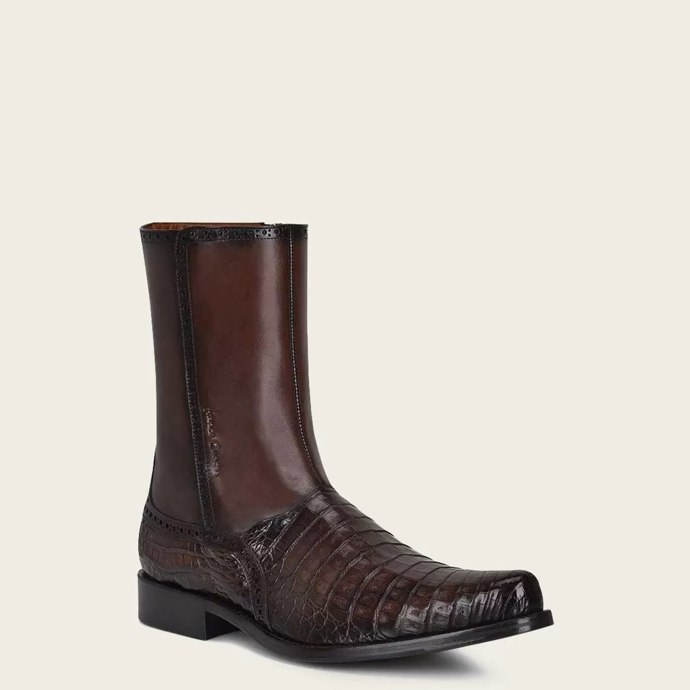 Cuadra Hand-Painted Exotic Brown Leather Boots Best