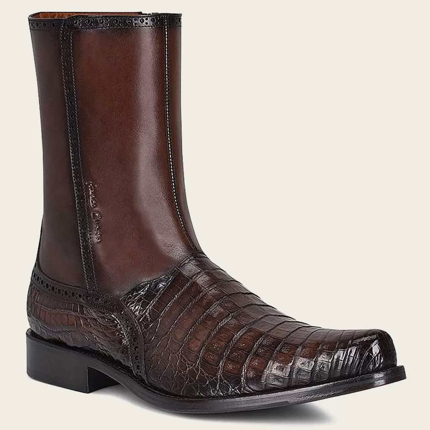 Cuadra Hand-Painted Exotic Brown Leather Boots Best