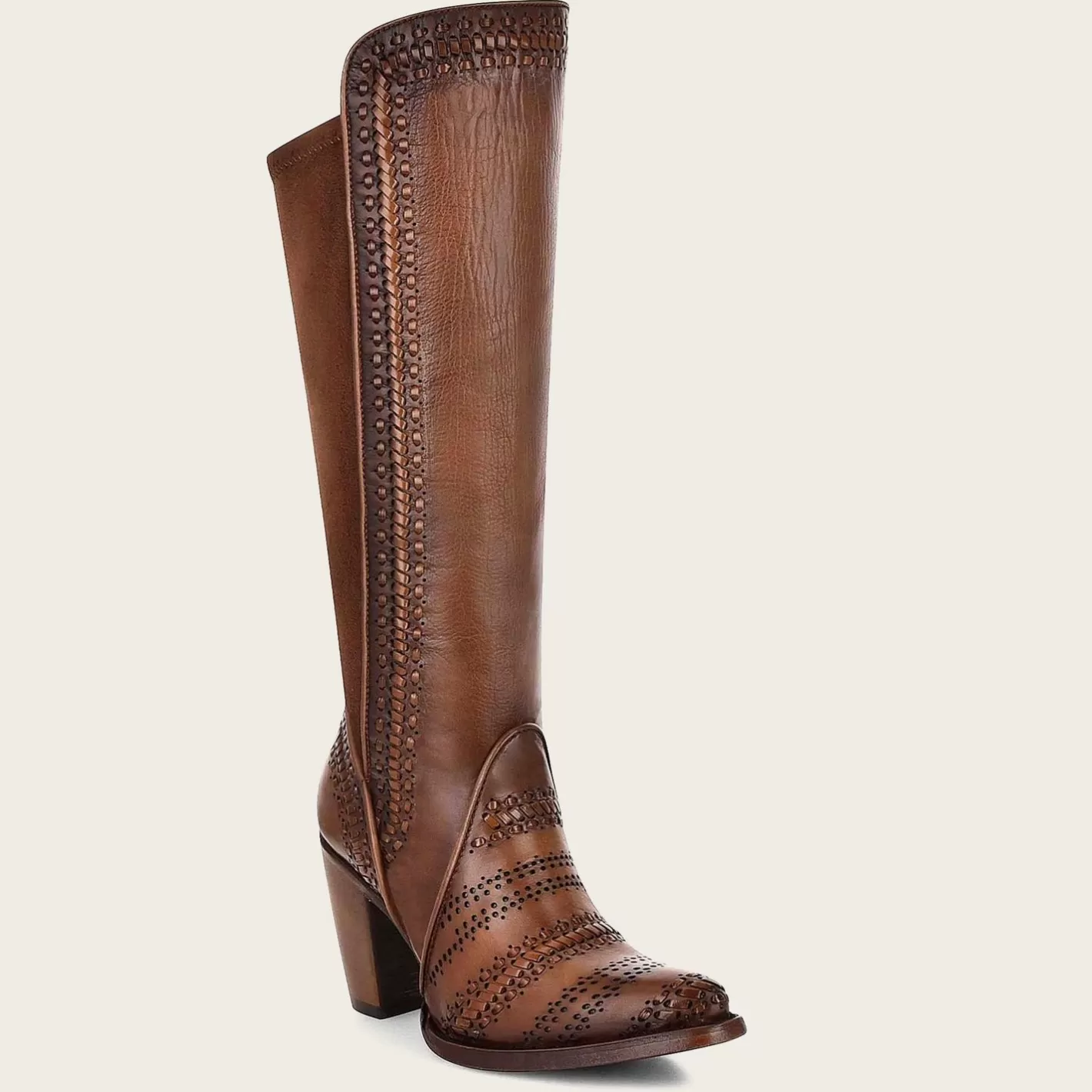 Cuadra Handwoven Brown Leather Boot Best