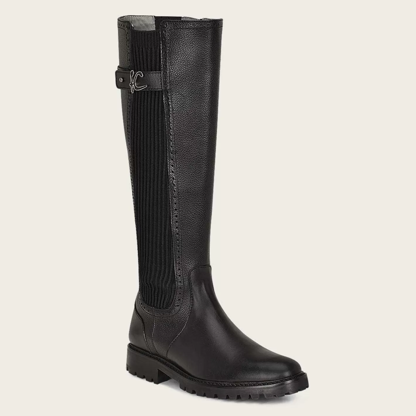 Cuadra High Boot Black Bovine Leather Boot Sale