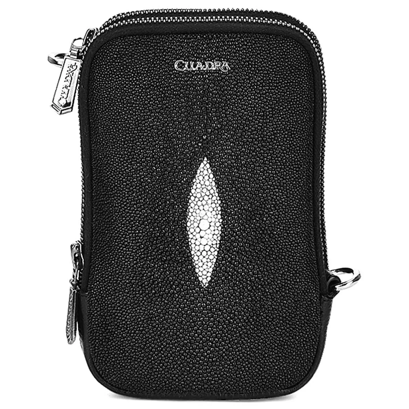 Cuadra Mens Black Exotic Leather Cross Bag Flash Sale