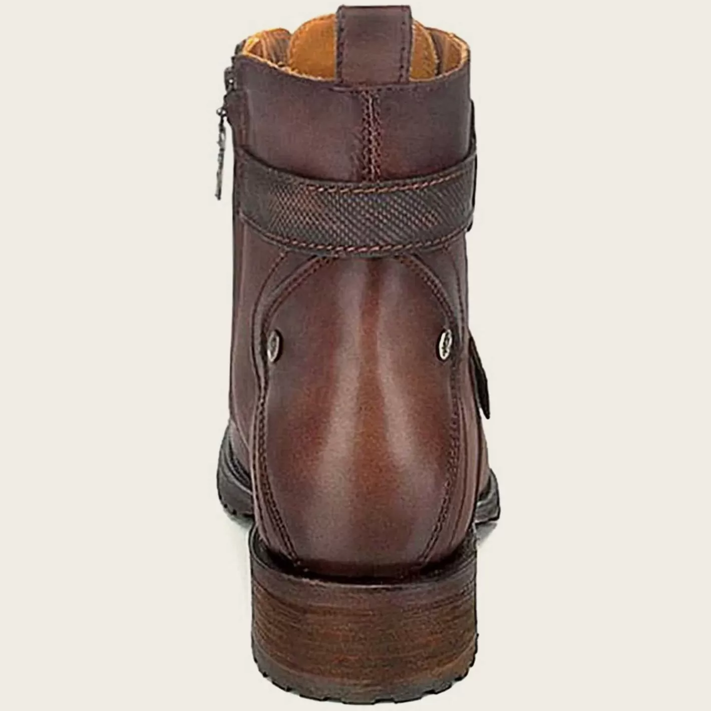 Cuadra Mens Leather Ankle Boots, Hand-Painted In Brown Color Hot