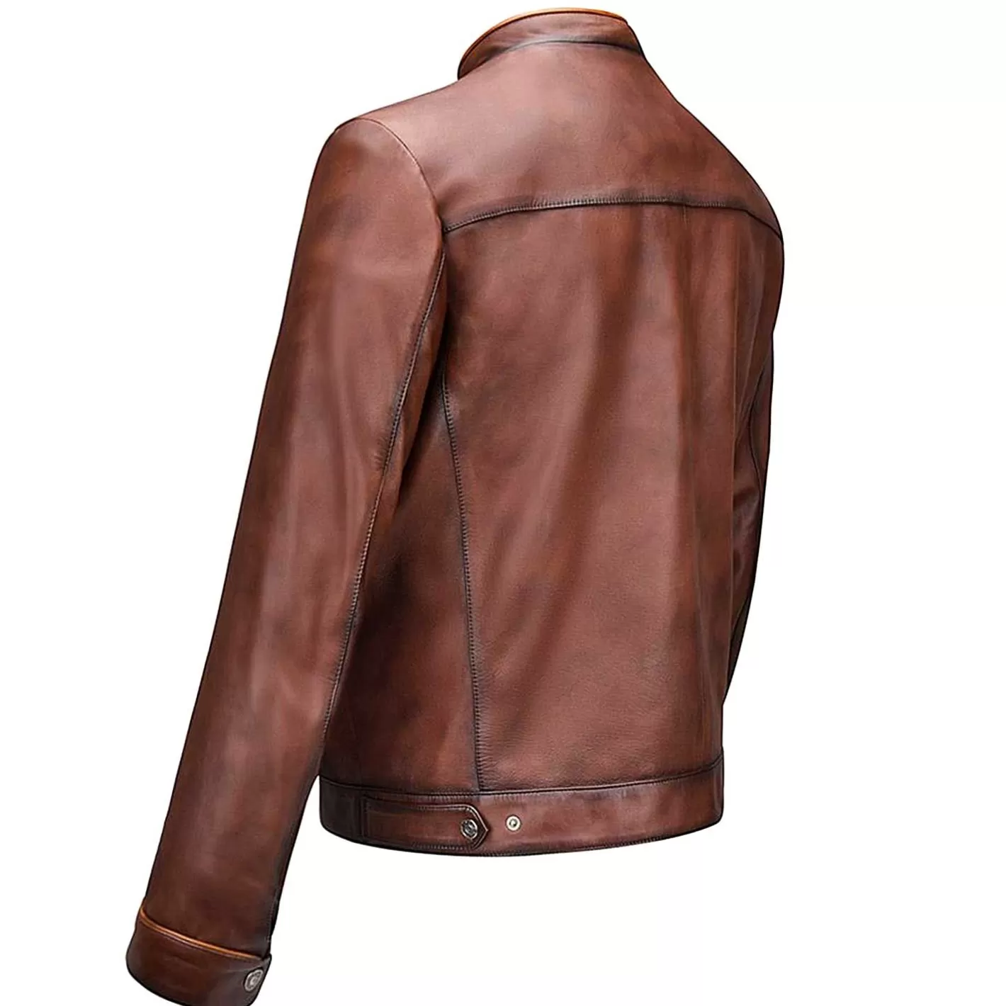 Cuadra Minimalist Brown Leather Jacket Clearance