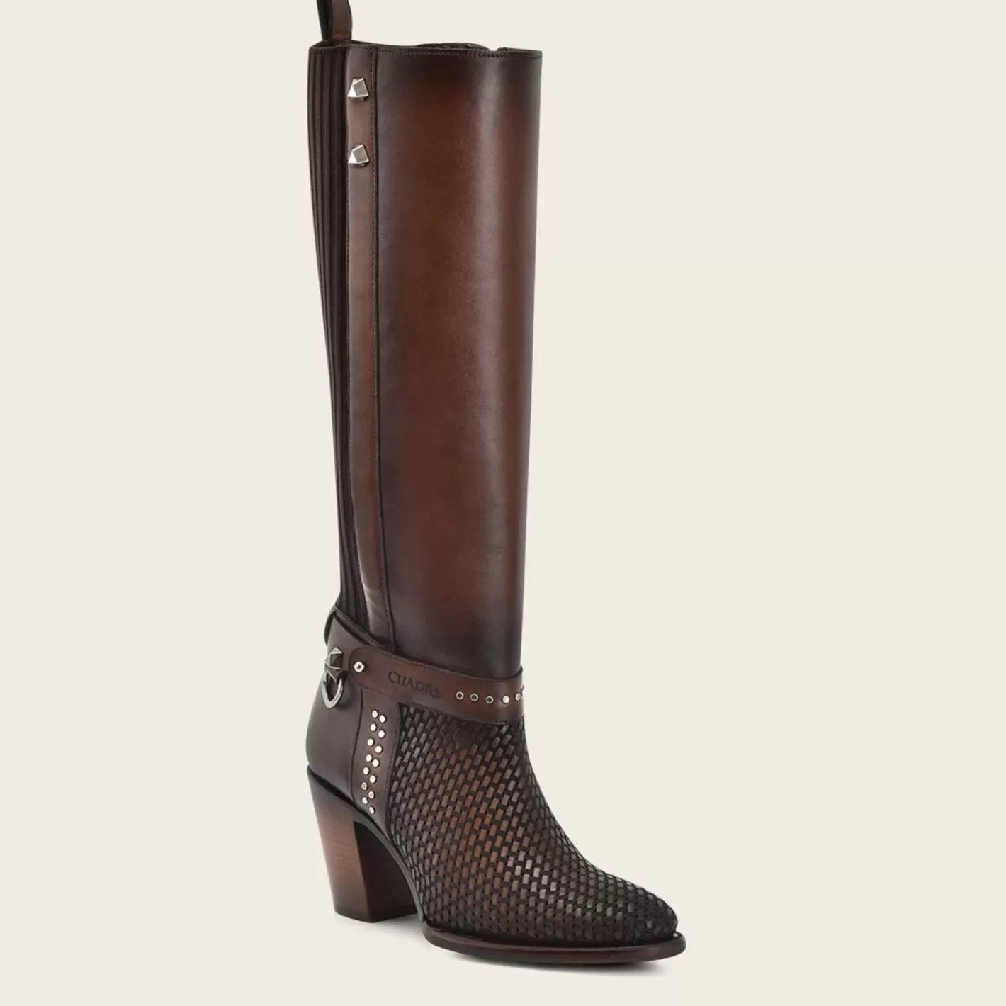 Cuadra Stylish Brown Honey Leather Tall Boot Flash Sale