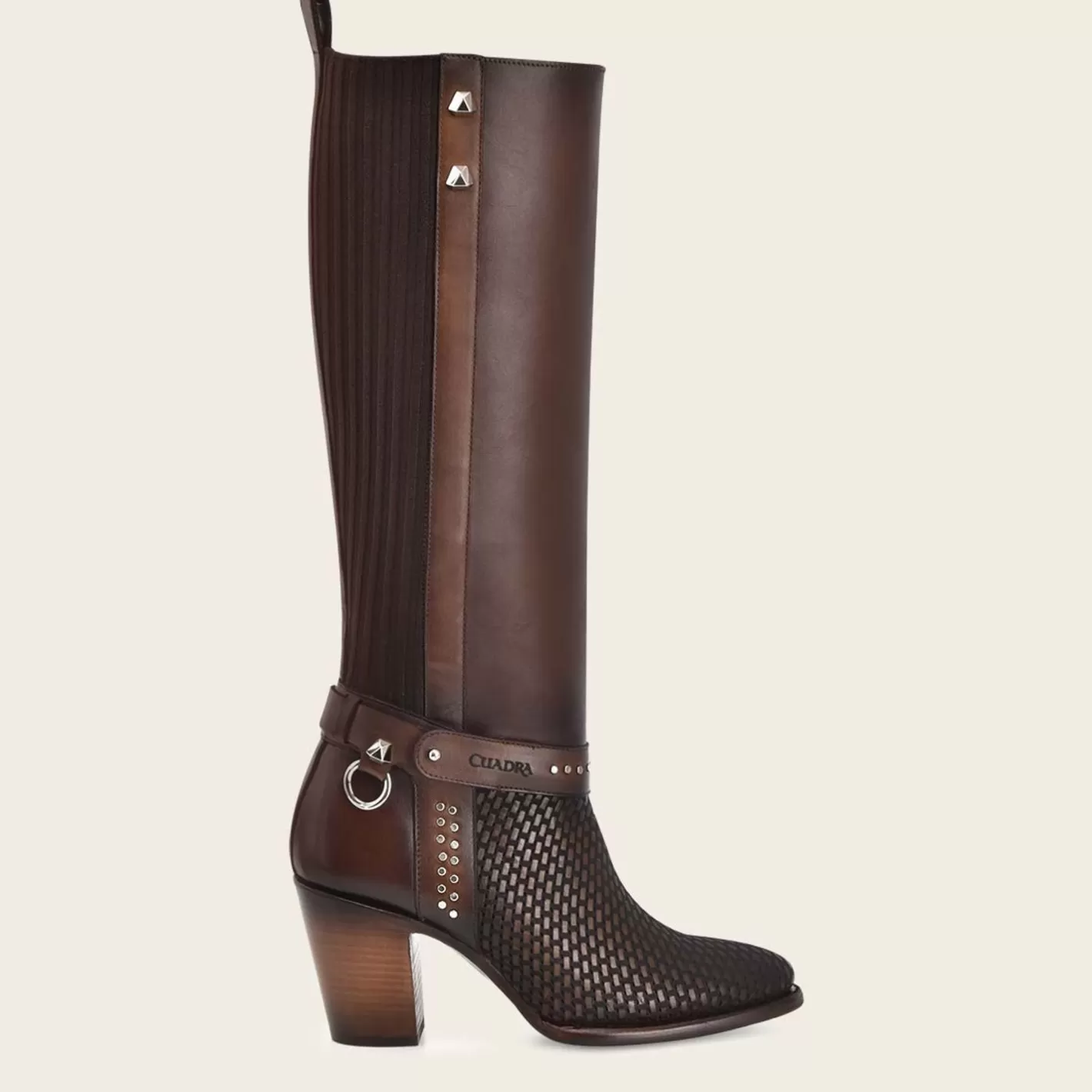 Cuadra Stylish Brown Honey Leather Tall Boot Flash Sale